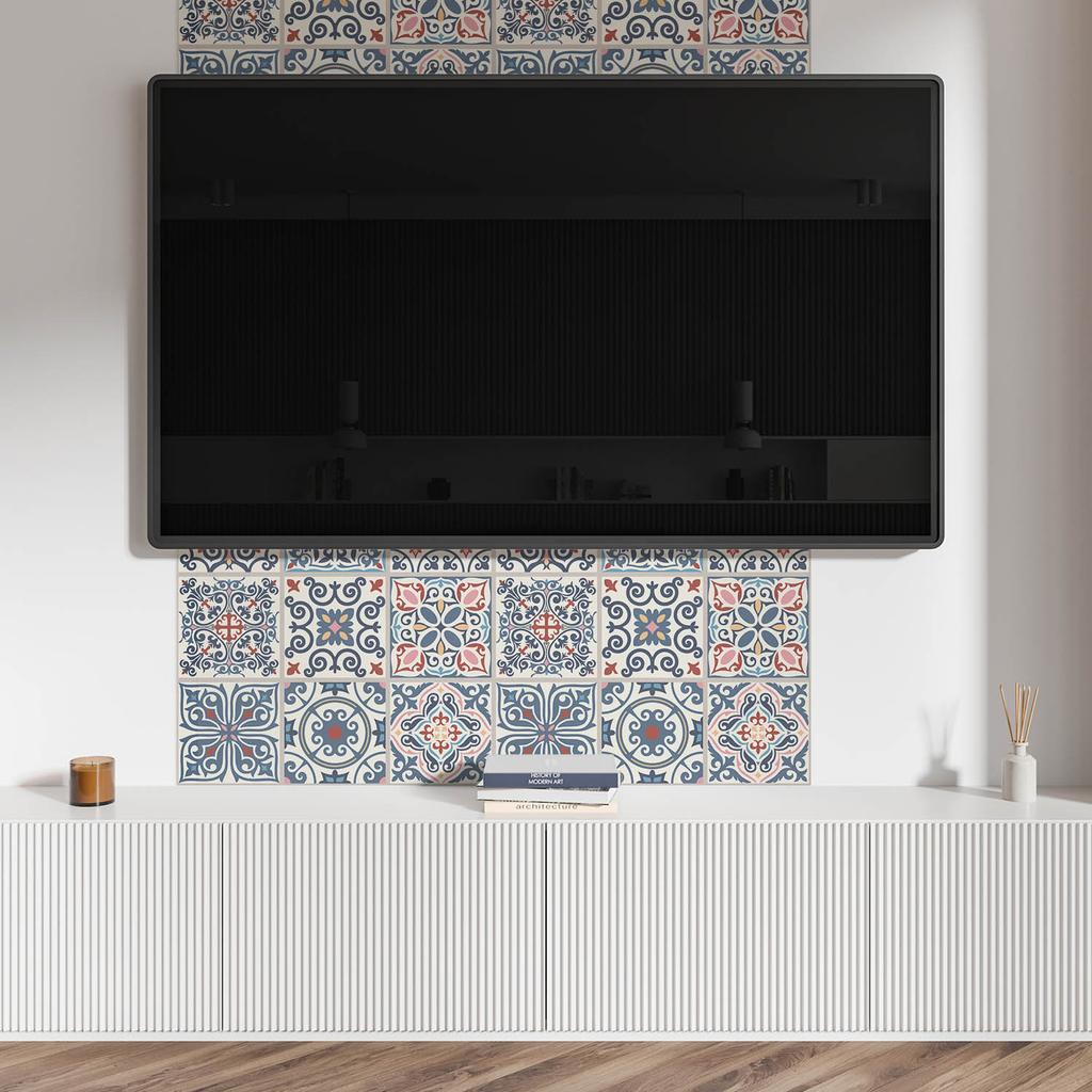 Panel Ścienny Winylowy Do Dekoracji Nowoczesnych Wnętrz 120X60 Cm Wzory W Stylu Mozaiki