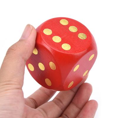 1PC 3cm 5cm Große Größe Holz Würfel Würfel Anzahl Oder Punkt Würfel Runde Coener Kid Spielzeug Spiel 6 seitige Würfel