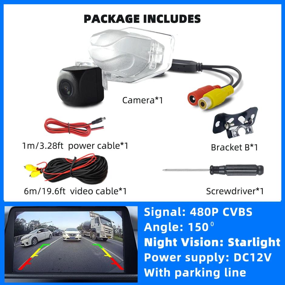 

Backup Camera Rear View Reverse AHD1080P or 720P CVBS for Honda CRV Odyssey Accord Crosstour FR-V Fit Jazz HRV CRZ CRX Jade Car