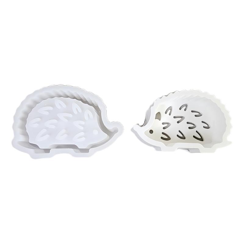 

Creative Hedgehog Tealight Base Silicone Mold For Resin Candle Cement Handmade Crafts DIY Home Decoration 1