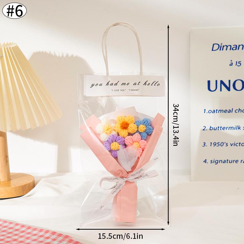 Mini Knitted Bouquet Girlfriend Creative Birthday Valentine's Day Gift Artificial Simulated Small Bouquet Wedding Companion Gift