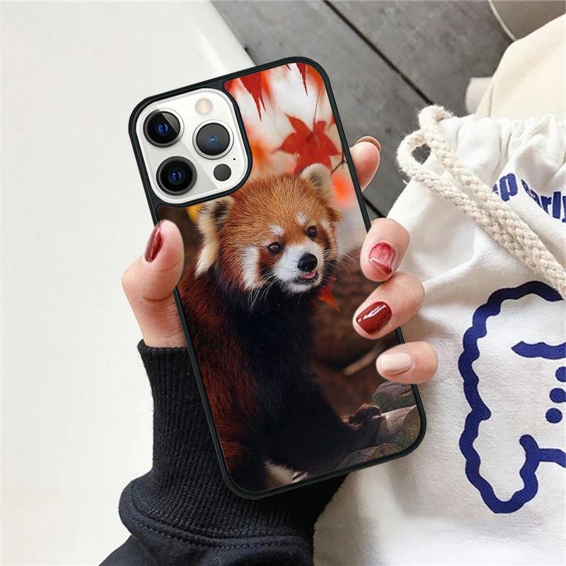 Red Panda Cute Animal Phone Case For iPhone 17 Air 15 16 Cover  11 13 14 Pro Max 12 Plus Max Fundas