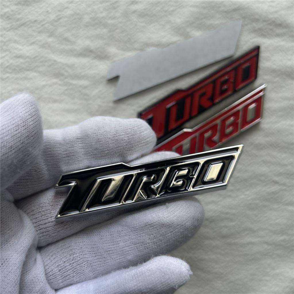 GWOXB1 Metal TURBO car logo suitable for body trunk tail side car sticker decal decorative accessories