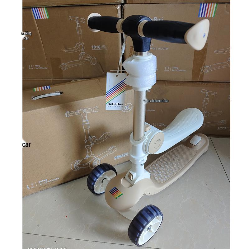 Bebebus 2-в-1 Самокат и Беговел для Малышей от 1 до 5 лет: Режим «Ехать или Сидеть».