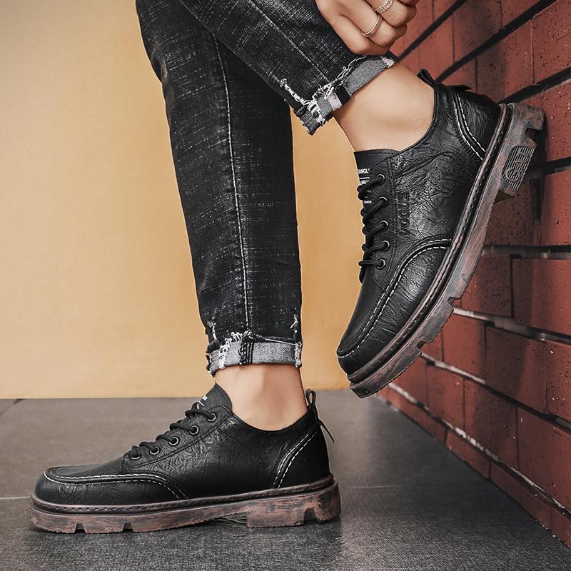 Мужская повседневная кожаная обувь высокого качества — фото 6