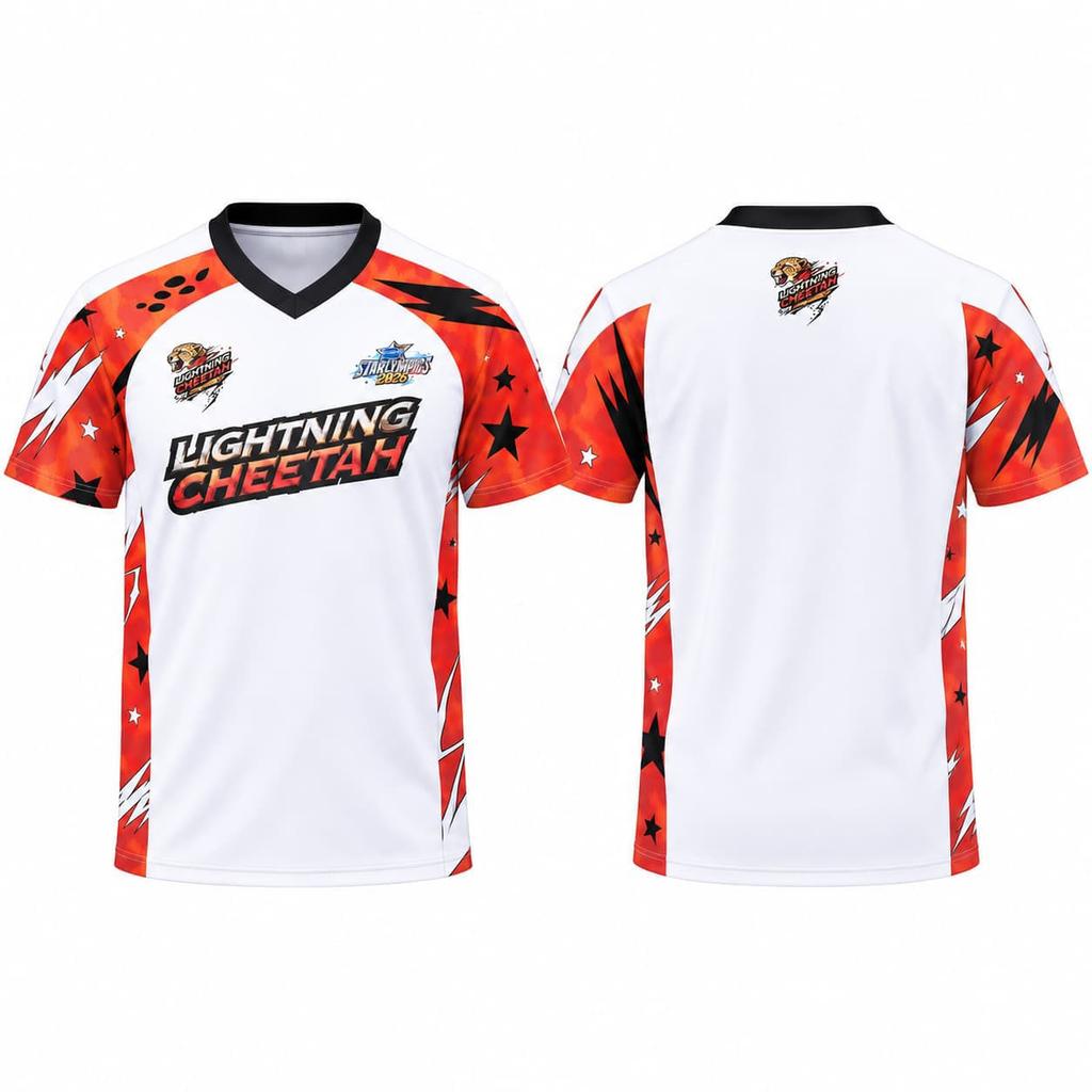 Gmmtv Starlympics 2026 Maglia Ghepardo Fulmineo Fan Tailandesi Sportiva Unisex Maglietta Girocollo T-shirt Donna T-shirt Uomo Maglia Squadra Rossa