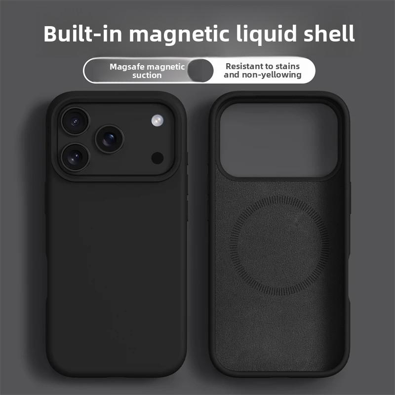 Magnetic Phone Case For iPhone 17 16 Pro Max Air Liquid Silicone Cases For iPhone17 16 Pro Max 17Pro Soft Bumper Cover