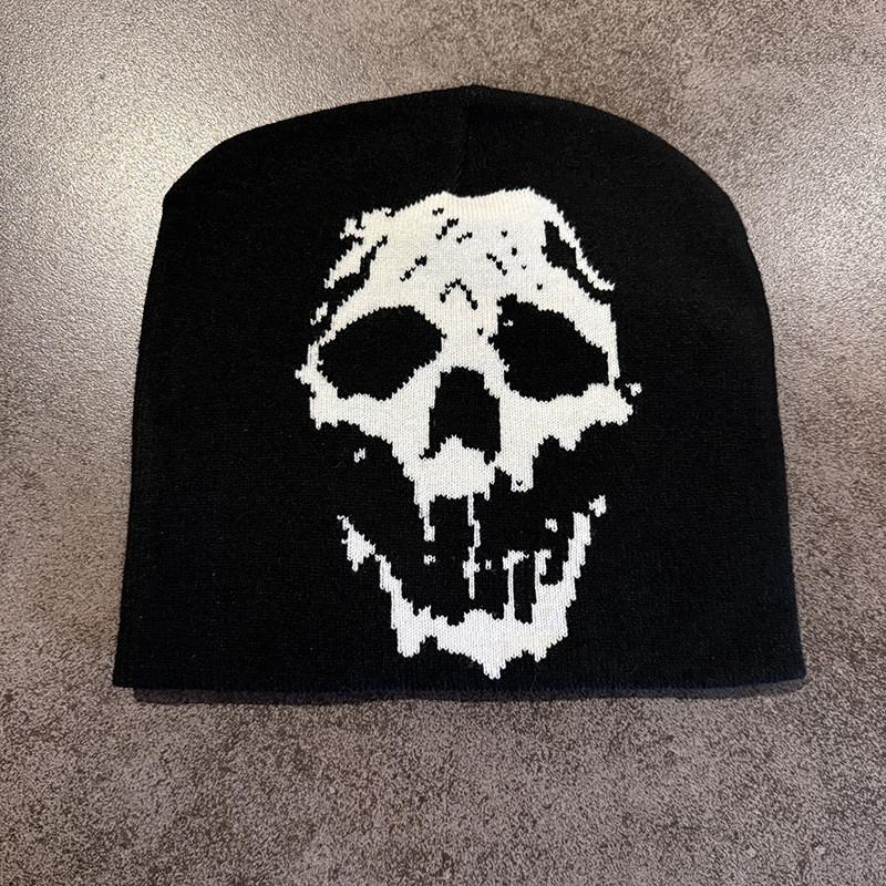 

Knit Hat For Winter With Thermal Acrylic Fabric For Men And Women Outdoor Wear BlackWhite