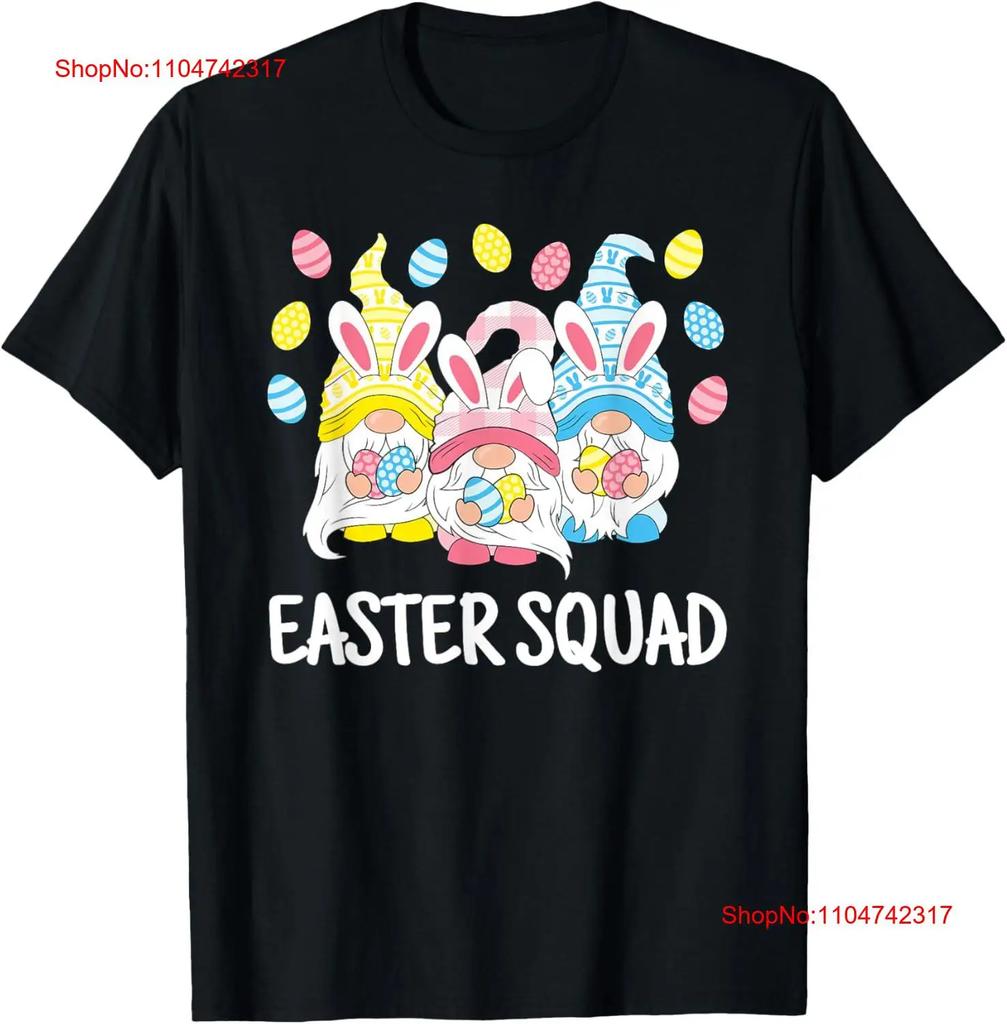 Funny Easter Squad Gnomes Happy Egg Bunny Rabbit T Shirt vintage Washed fashion Soft Stretched graphic Breathable Comfortable