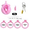 Small Simulated Lip Sexy Chastity Penis Chastity Lock Rings Cock Cage Erotic Bondage Sex Toy for Man Gay Jaula Castidad Pequeña