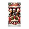 Animals Theme Christmas Door Cover Dog Cat Background Christmas Hanging Cloth Santa Claus Versatile Hanging New Year Decoration
