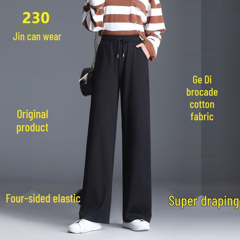 Női gyapjúbéléssel ellátott tiszta pamut melegítőnadrág: Ősz/Tél, Molett, Magas derék, Rugalmas, Laza szabású, Karcsúsító, Széles szárú, Egyenes szárú.