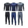 Conjunto de Capa Base Cálida de Secado Rápido para Hombre para Otoño/Invierno - Ideal para Montañismo, Senderismo y Running