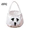 Holiday Decoration Totes Halloween Trick or Treat Bag Funny Ghost Expressions Non-woven Handbag Kids Goody Bags Lightweight Candy Buckets for Party