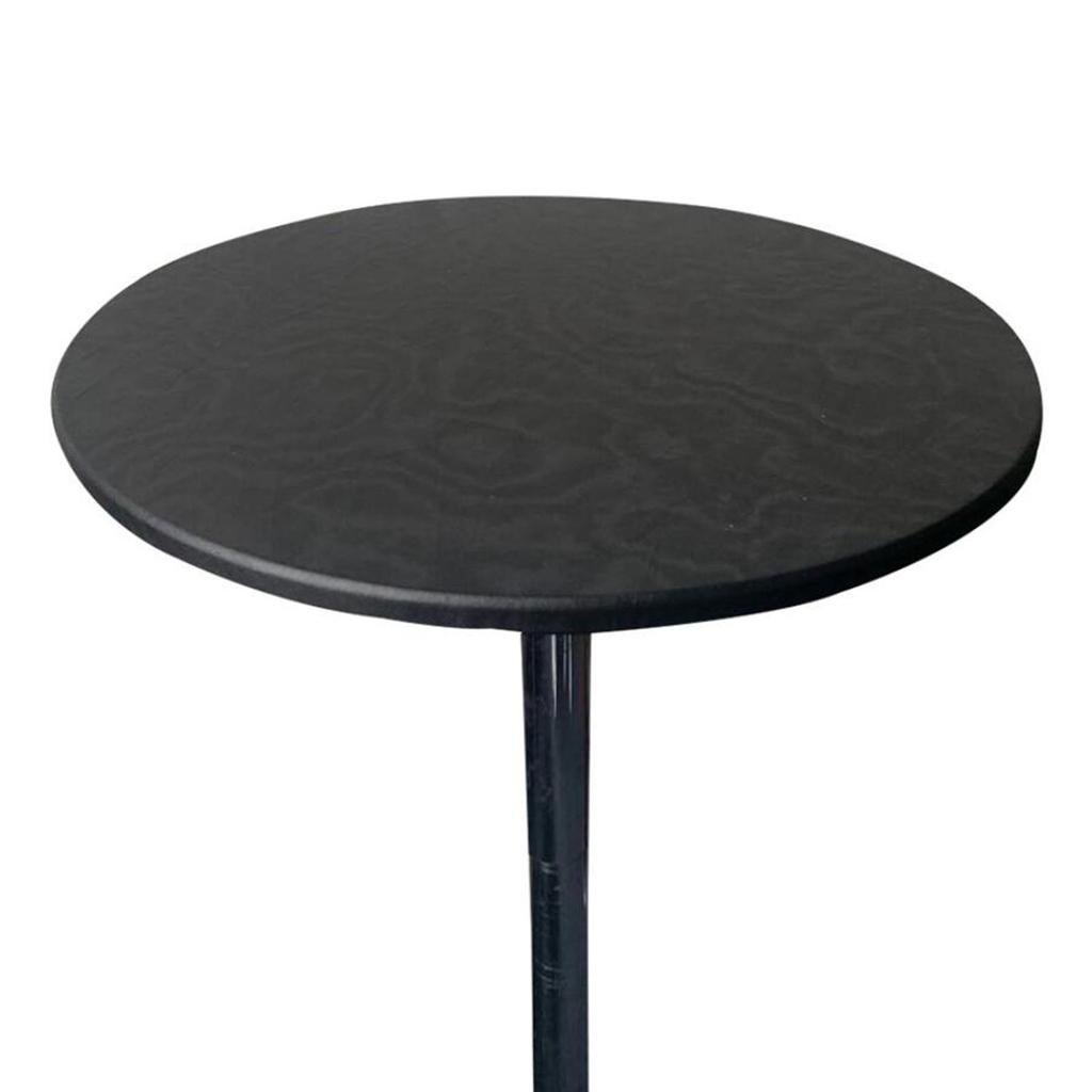 Elastic Edged Round Table Cloth Oilproof 27.5-33.5" Wipeable Cover Easy to Clean