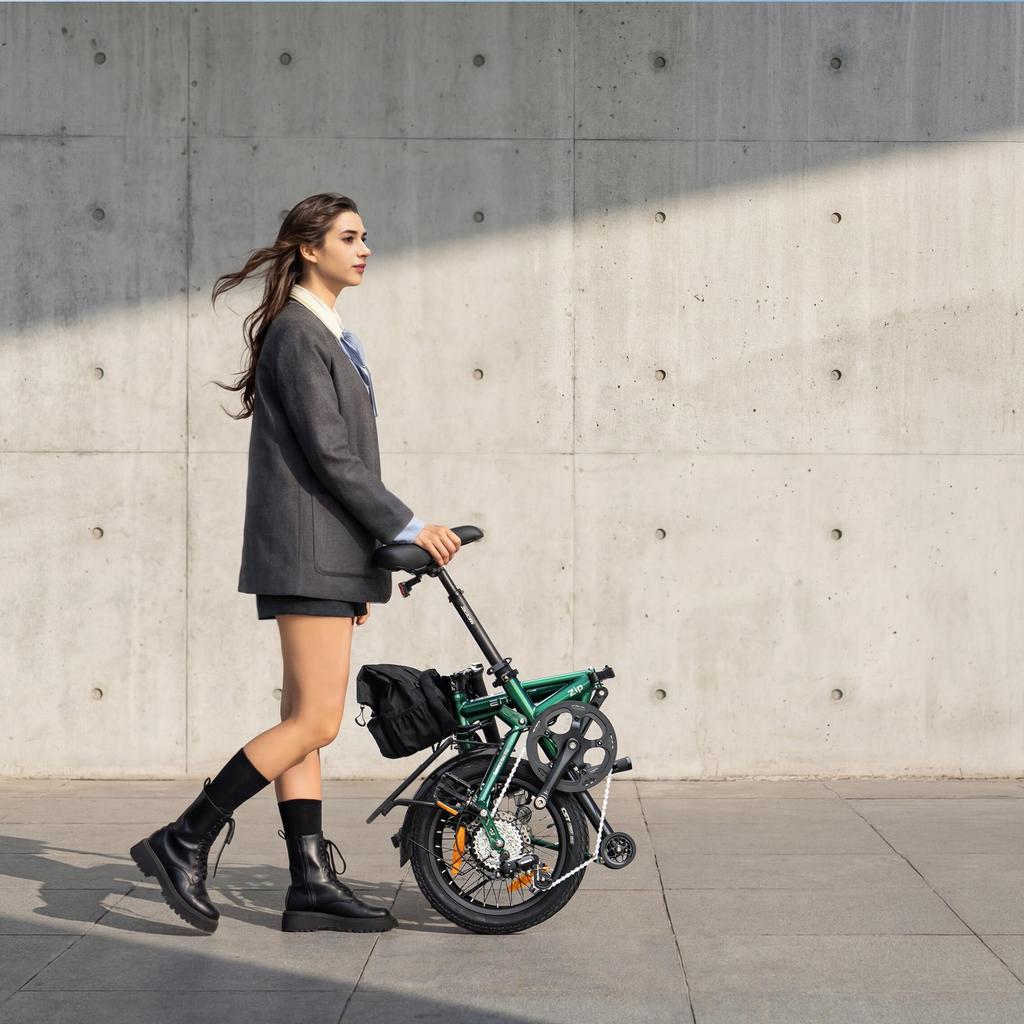 Engwe Bicicletă Electrică Pliabilă cu Fermoar 16 Inch Motor 250W Baterie Detasabilă 36V 10Ah 25km/h E-Bike de Oraș cu 7 Viteze & Powerbank