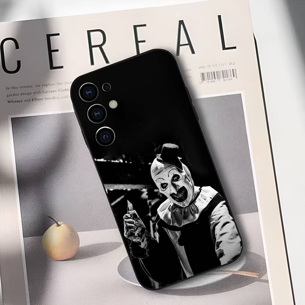 Art the Clown Horse T-Terrifier Soft Black Phone Case for Samsung S25/S24/S21/S22/S23/S30/Ultra/S20/Plus/Fe/Lite