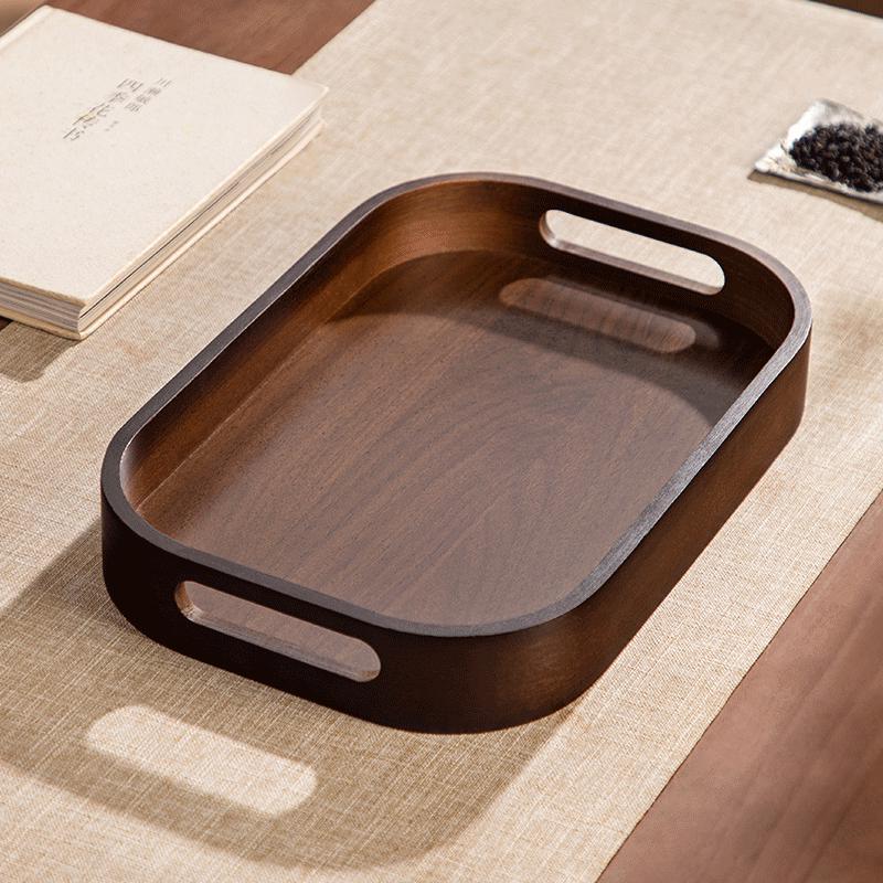 Bamboo Tea Serving Tray with Drainage