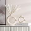 Elegant Ceramic Twisted Flower Vase - Home Decoration Creative Round Pottery Luxury Holder