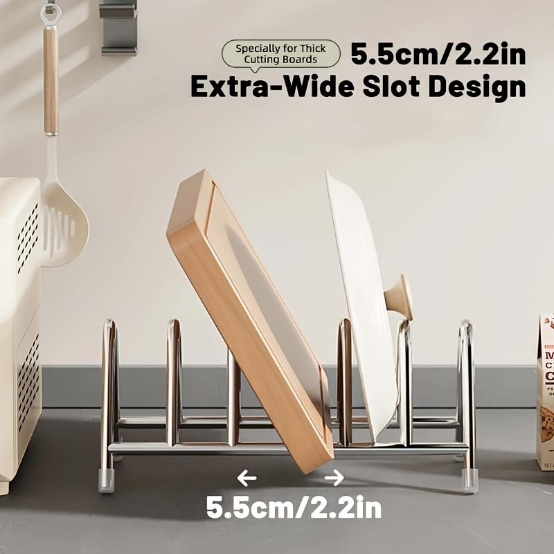 Heavy-Duty Stainless Steel Kitchen Organizer Multi-Tier Countertop Storage Rack For Utensil Plate, Cutting Board & Knife Holder