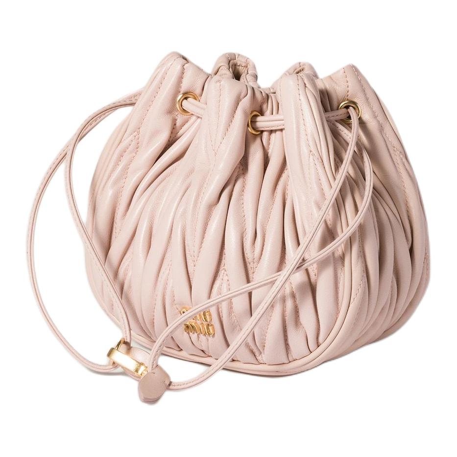 MIU MIU Matelassé Logo Lammleder Clutch Damen Clutch Rosa 5ND022_AFPP_F0236