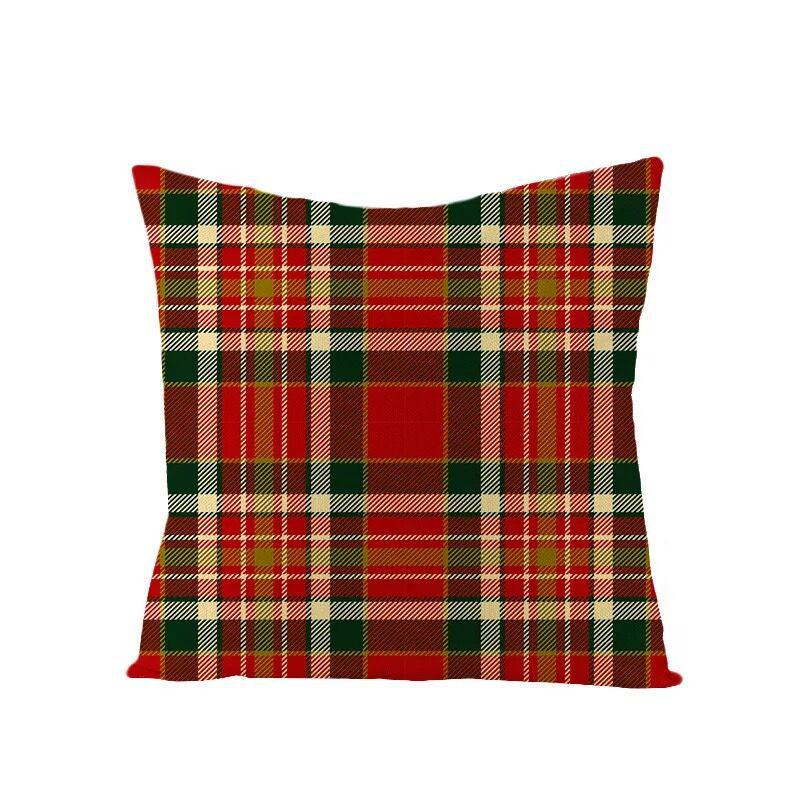 Christmas Linen Pillowcase Home Holiday Decoration Gift Pillow Cushion Cover