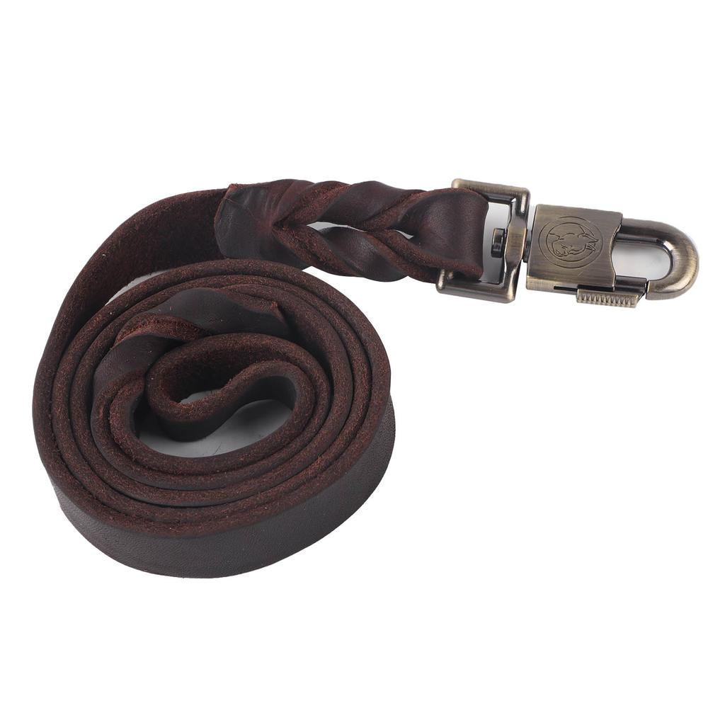 1 Stück Weiches Leder Hundehalsband & Leine Geflochten 2,5 cm Breite Haustierkette 90 cm 120 cm 150 cm Länge