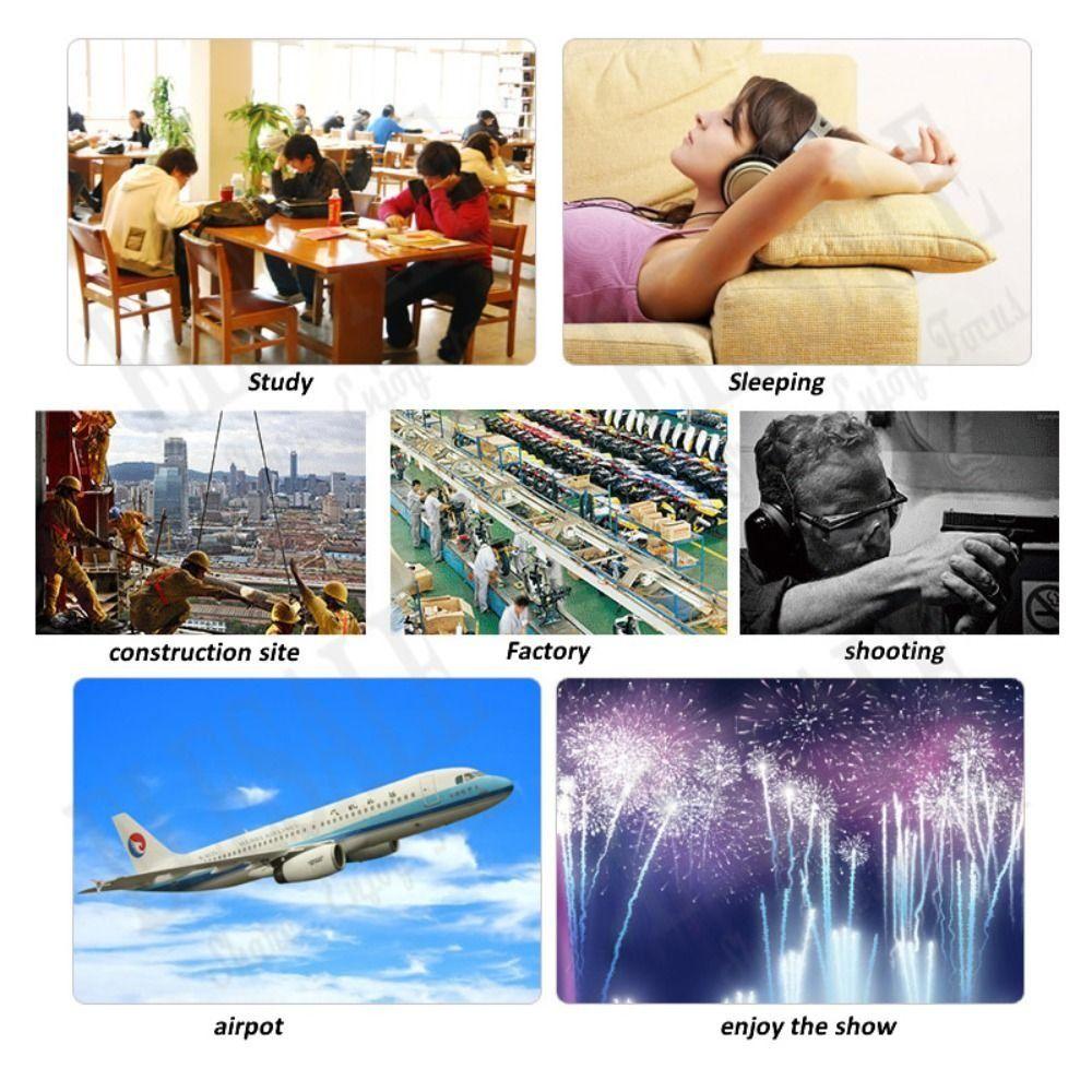 Ljudreducerande Brusreducerande Hörselkåpor Vikbar Öronskydd För Sömn Arbete Studier Träarbete