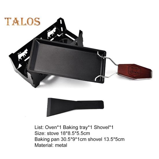 1 Set Cheese Raclette Rotaster Sqaure Rounded Edge Metal Effective Compact Design Cheese Raclette Set Baking Tools