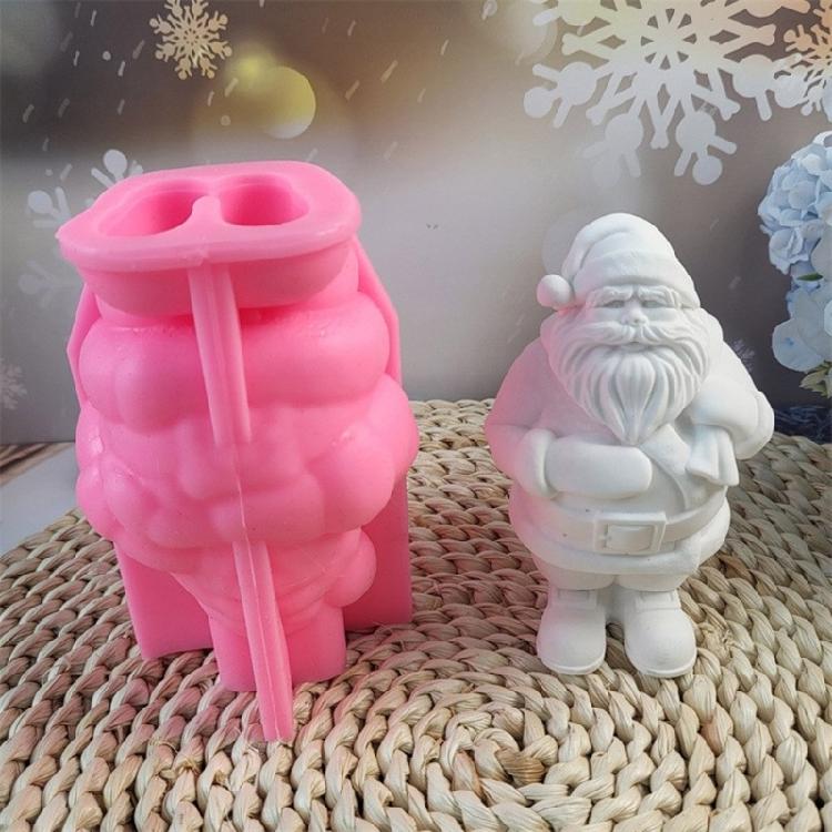 Santa Figurine Silicone Molds for Home Decoration, Epoxy Resin Molds Plaster Silicone Moldsfor Plaster Decoration