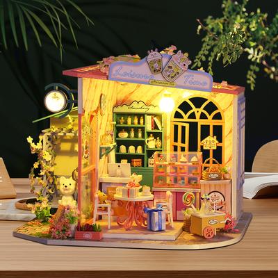 Wooden Mini Doll House Kit 3D Puzzle Assembly Building Model Toys Home Bedroom Decorations Wooden Crafts Toys For Christmas Gift