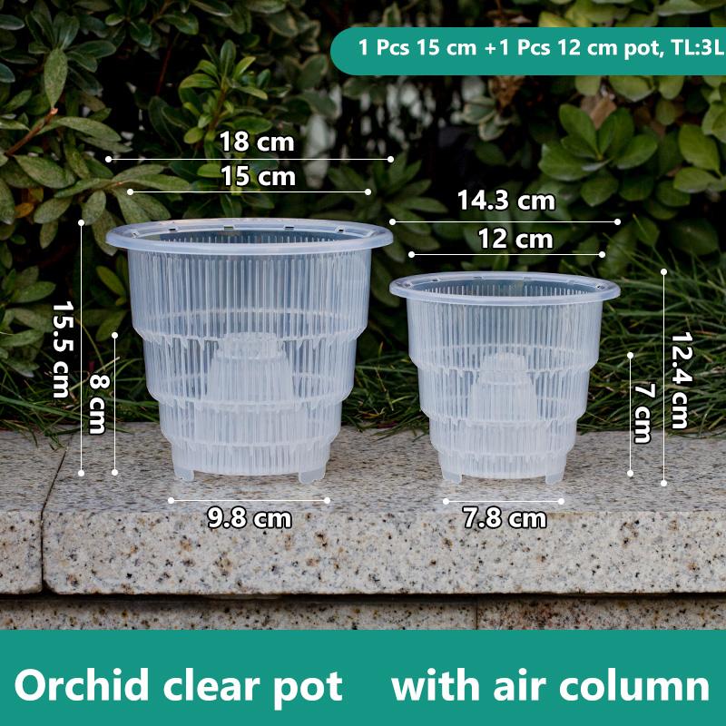 Meshpot Home Decoration Clear Orchid Pots with Holes Cattleya Dendrobium Orchid Plants Pot Cachepot In 10cm 12cm 15cm