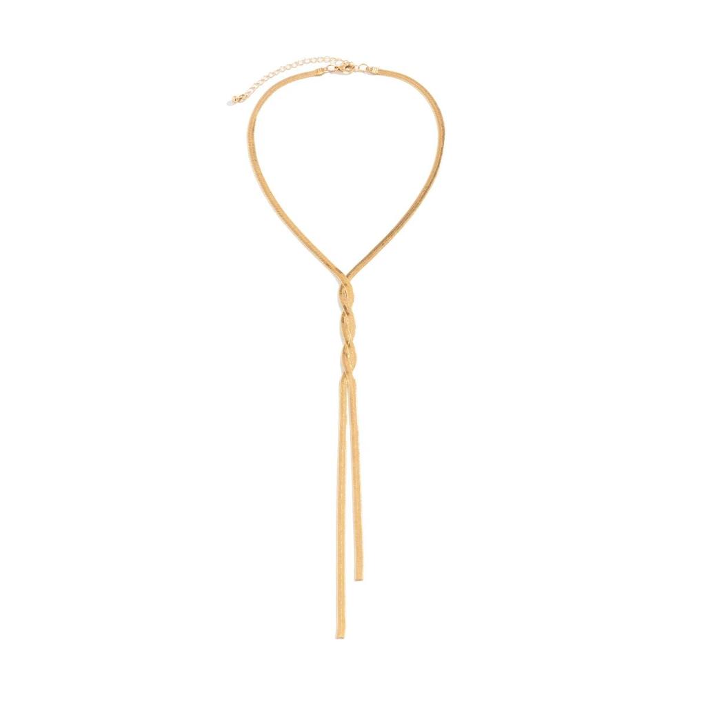 Sexy Goth Adjustable Flat Snake Long Chain Necklace for Women Vintage Weave Twisted Link Chest Choker Aesthetic Neck Jewelry New