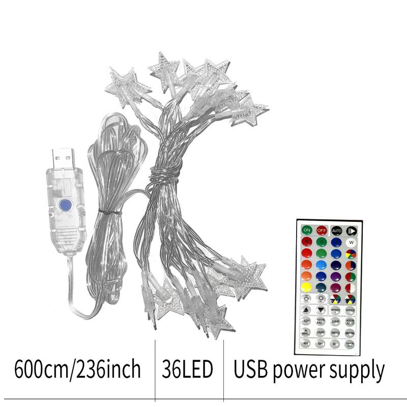 USB/Battery Box LED Stars String Lights Fairy String Outdoor Lamp Home Room Christmas Holiday Wedding Party Lights Decoration