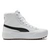 Puma Kaia Mid Fur - Biało-czarne damskie sneakersy 385341-02