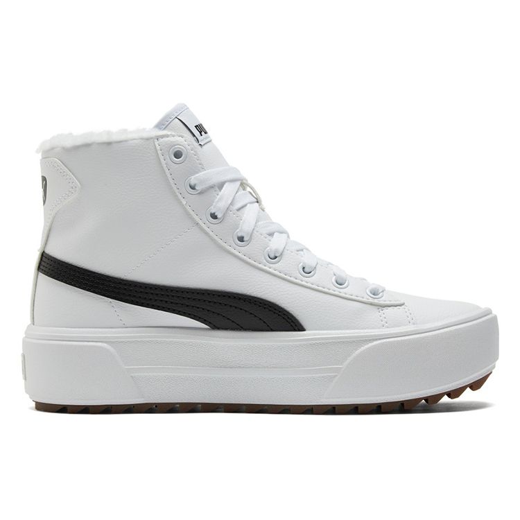 Puma Kaia Mid Fur - White Black Women Sneakers 385341-02