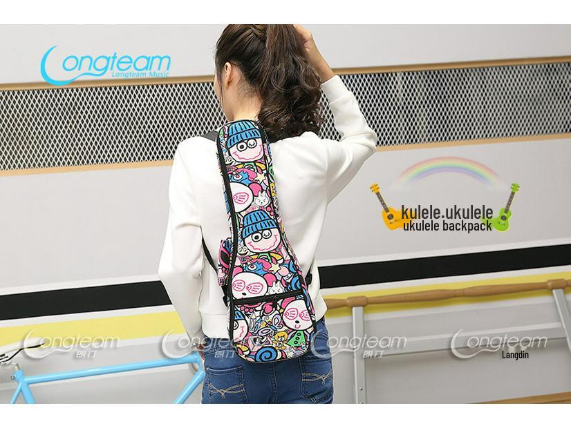 21" 23" 26" Ukulele Polstret Gigbag - Slitesterk Dobbel Skulder Ryggsekk