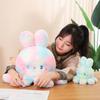 Kawaii Plush Flip Rainbow Cosplay Bunny Octopus Plush Toy Double Side Reversable Rabbit Plushie Peluche Doll  Cuddly Doll