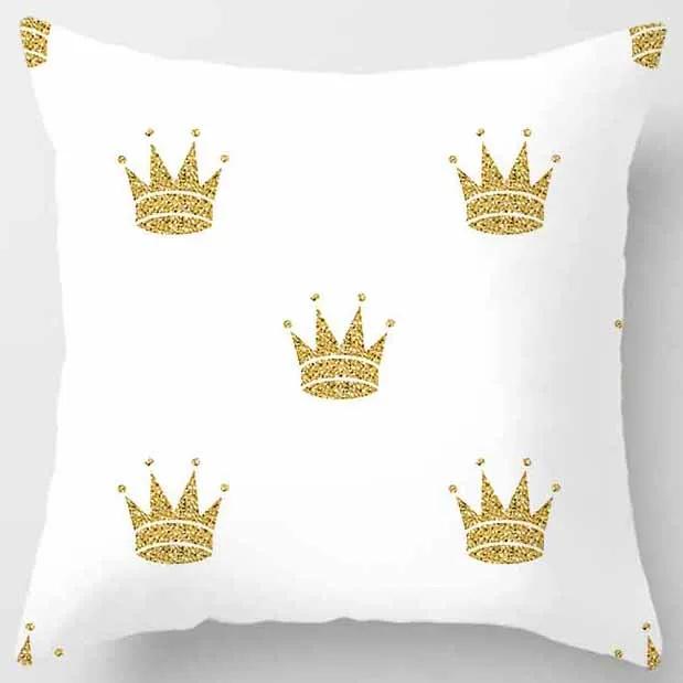 Yellow and Pink Pattern Square Pillowcase Home Decoration Cushion Cover