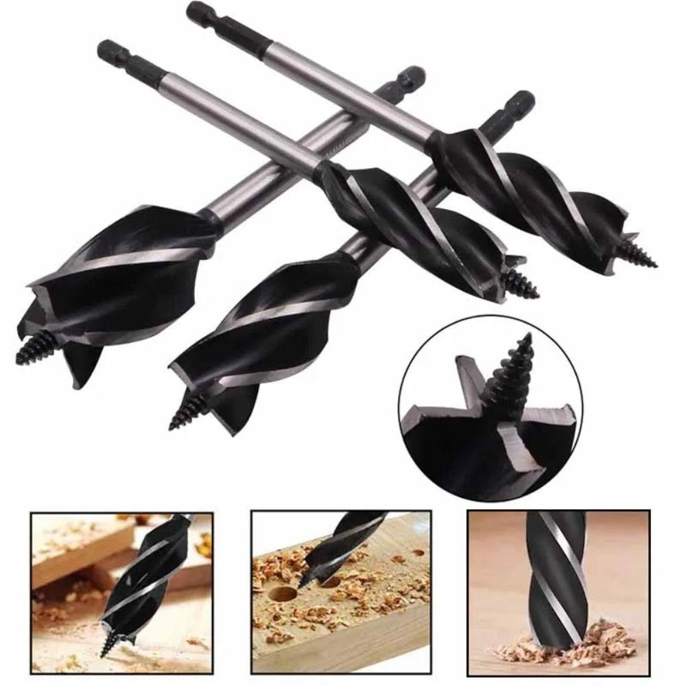 Four-slot Twist Drill Bit 4 Edges Hole Opener Saw 10-35MM Auger Drill Bits  Carpenter Joiner Tool