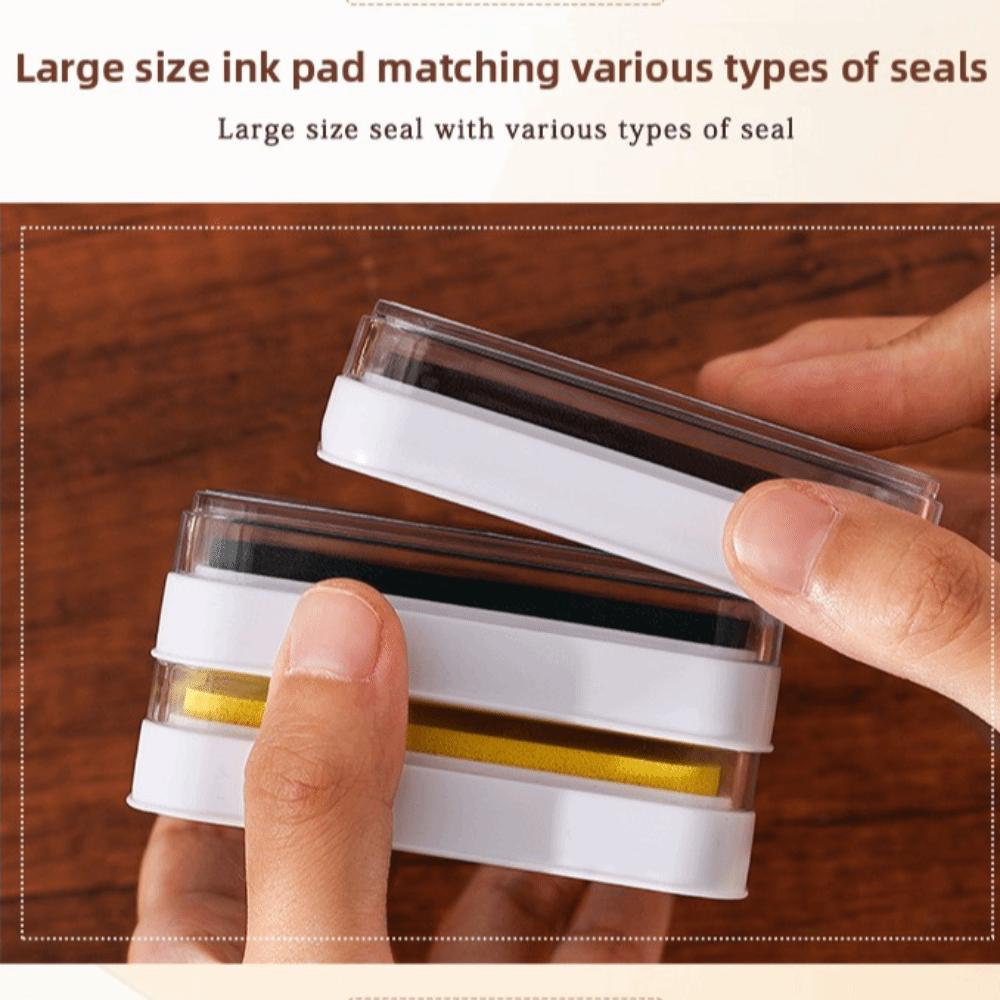 New Square Student Ink Pad Quickly Drying Multiple Colors Self Ink Stamp Eco-cotton Neutral Ink Stationery Inkpad for Students
