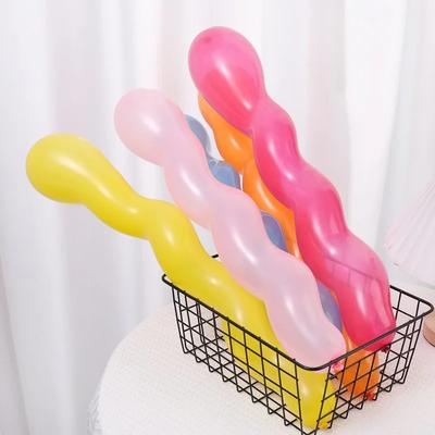 100pcs Screw Twisted Balloons Thicken Large Spiral Balloon Long Strip Globos Kids Inflatable Toys for Birthday Party Decor Gifts