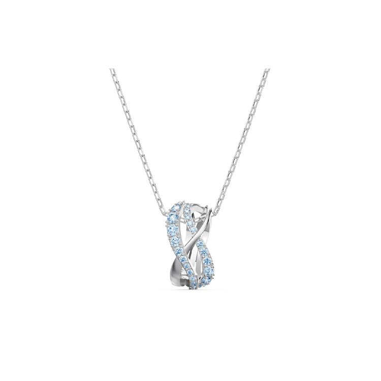 Swarovski 125th Anniversary Edition Twist Spiral Pendant Necklace Women necklace Blue 5582806 Box (Random Color)