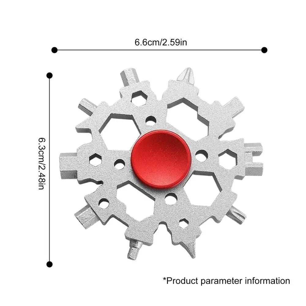 Chiave per Auto Attrezzi di Riparazione 23 in 1 Spinner da Dita Chiave Fiocco di Neve Cacciavite Manutenzione Bicicletta Strumento Tascabile Gadget Portatili