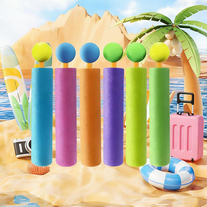 1-6PCS/Pack EVA Water Blaster Mixed Colors Foam Water Gun Portable Water Spray  Outdoor Pool Beach Garden Party Rewards Gift ZYF