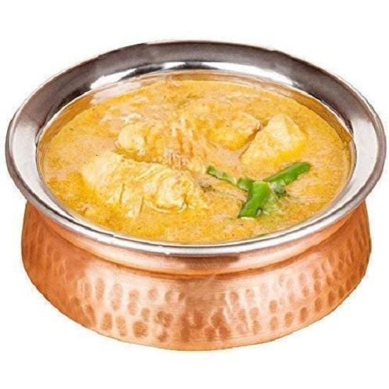 Hospitality Heavy Duty Stainless Steel Copper Base Handi, Multipurpose Food Serveware, Tableware, Copper Serving Bowl, 500ml (Pack of 1Pc)