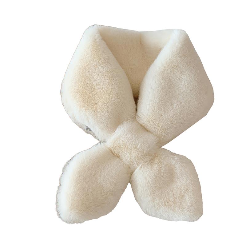 Fake Rabbit Fur Collar Scarf Women Keep Warm Thickening Fur Colorful Cross Winter Scarf Autumn Winter Fake Fur New
