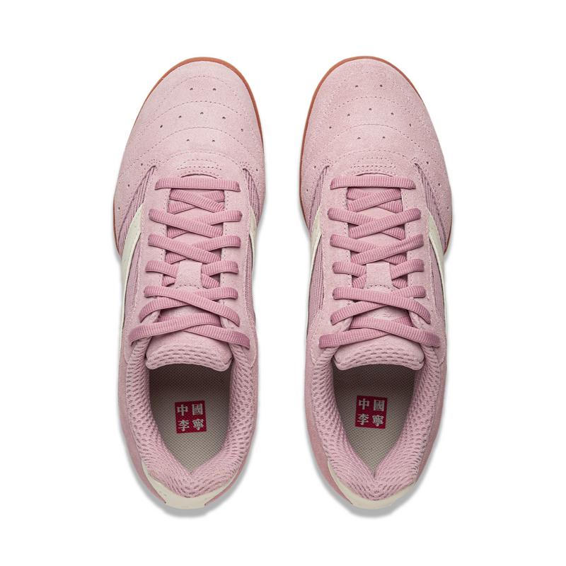 Li Ning Table Tennis Series Comfortable Fashion Trendy Versatile Low-Top Casual Shoes Unisex Casual Shoes Pink AZGU151-9