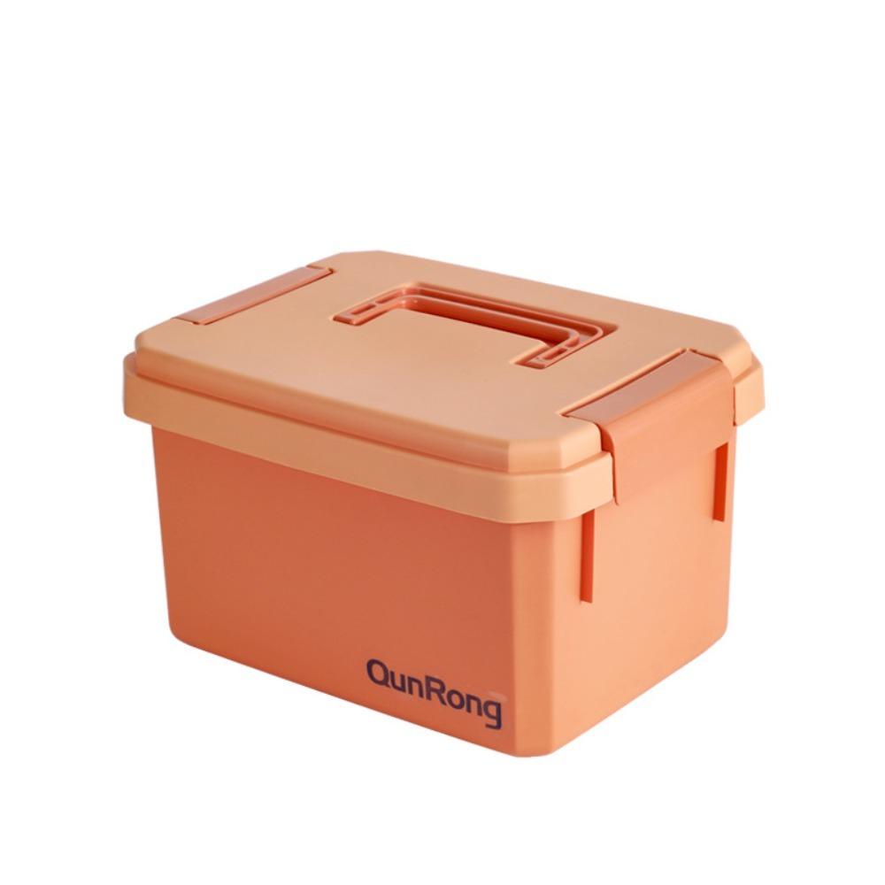 

Large Capacity Toy Storage Box Multi Purpose Clothing Storage Bin Storage Cabinet Home Supplies 2.5L оранжевый