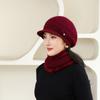 New Winter Style Old Lady Windproof Plus Eeled Duck Tongue Knitted Wool Hat for Girls Mother Rabbit Hair Warm Hat